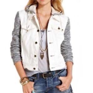 Free people denim sweater jacket